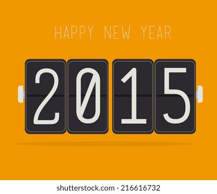 New year design over yellow background, vector illustration