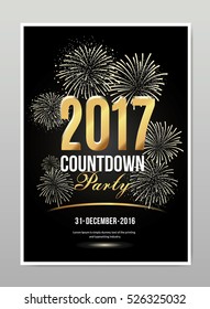 New Year Design Template. Illustration Background.
