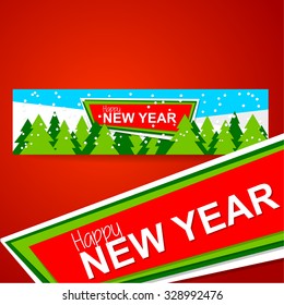 New Year design. Template vector banner.