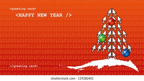 New Year Developer greeting card.
