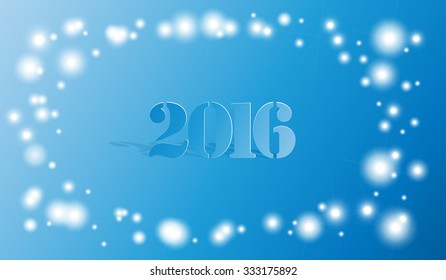 New Year digits on radiant background