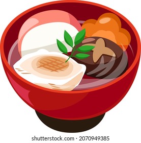 Plato de Año Nuevo, Día de Año Nuevo. Icono de material de Año Nuevo.Imagen vectorial