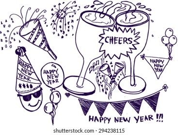 new year doodle