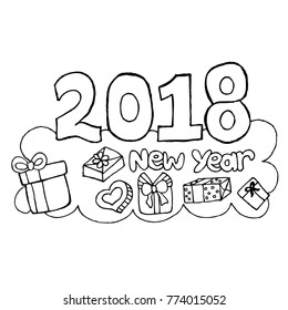 New Year doodle collection