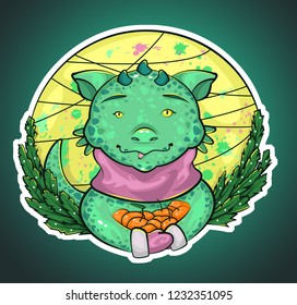 new year dragon sticker