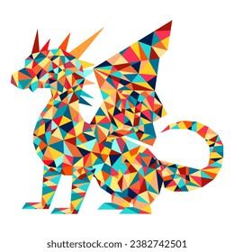 New Year Dragon Symbol 2024 Chinese Zodiac Mosaic