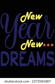 
New Year New Dreams eps cut file for cutting machine