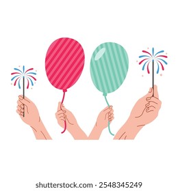 New year element color vector