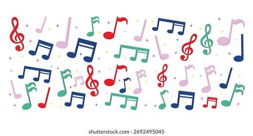 Colección de música de elemento de año Nuevo