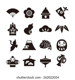 New Year elements icon set