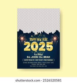 New year eve celebration party  size vertical print flyer or poster template, new year festive  invitation greeting card, leaflet, brochure cover design and new year background vector template design