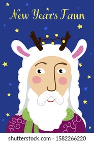 New Year Faun celebrates the holiday