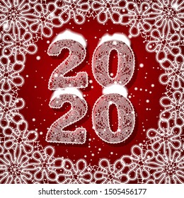 new year festive background 2020 lace figures