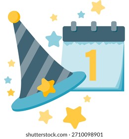 New Year Festive Party Hat Design