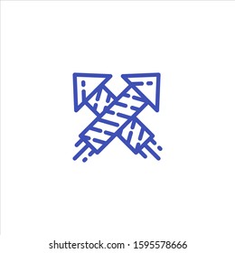 New Year firecracker Vector Icon. Fireworks Line Vector Logo Icon. Clean and Creative New Year Icon