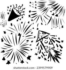 celebración de fuegos artificiales de año nuevo 2024