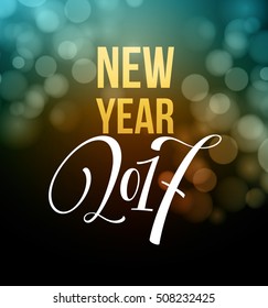 New Year fireworks and confetti 2017. Vector illustration EPS10