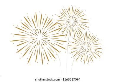 new year fireworks decoration vector illustration EPS10