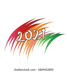 new year fireworks icon party design illustration colorful vector decoration background