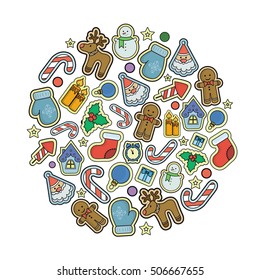 new year flat design vector illustration 