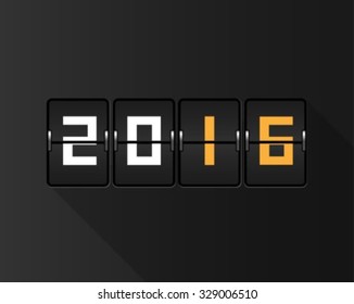 New Year flip board