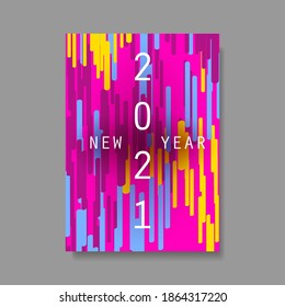 New Year Flyer, Card or Background Vector Design - 2021