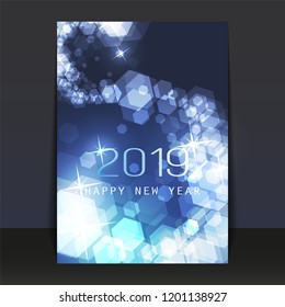 New Year Flyer, Card or Cover Design - 2019