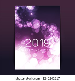 New Year Flyer, Card or Cover Design - 2019