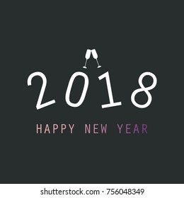  Diseño de portada o portada de Año Nuevo - 2018