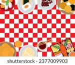 New year food background illustration