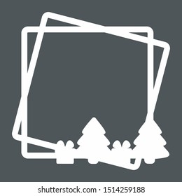 New year frame vector illustration cut