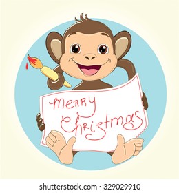"New Year funny monkey" for design