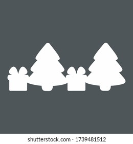 new year garland border quality vector illustration cut