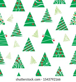 New Year geometric seamless pattern