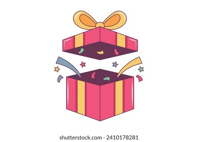 Diseño de la casilla de regalo de Año Nuevo
