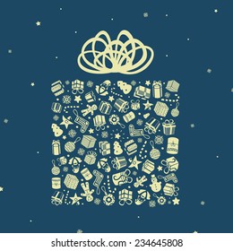 New Year gift symbol