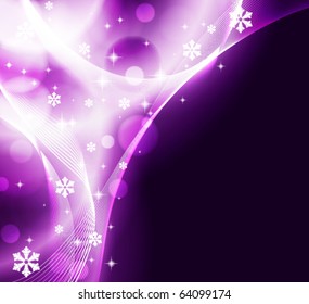 New Year glowing card. Vector Illustration