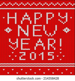 New year of the goat greeting card with knitted texture
