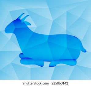 New Year of the Goat (Sheep) 2015, polygonal geometric pattern. Chinese astrological sign. Vector illustration.