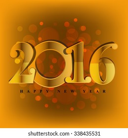 New year golden background vector illustration