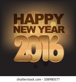 New year golden background, vector illustration