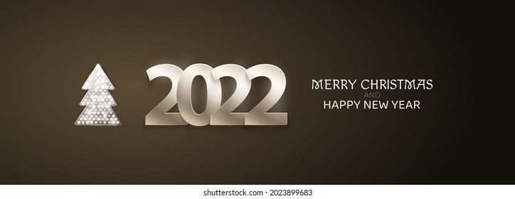 New Year golden numbers. Metallic design for poster or banner. Vector.