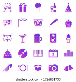 Gradientensymbole für das neue Jahr, weißer Hintergrund, Stammvektor