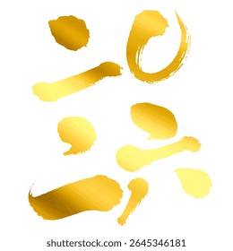 New Year Graphic Material – Handwritten Brush Calligraphy of 2026 Kanji Numbers – Gold
