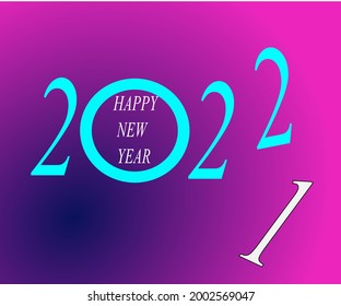 Grafik-Vektordesign für das kommende neue Jahr 2022 Feiertage und 2021 aus dem Kalender getreten
