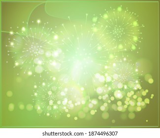 NEW YEAR GREETING BACKGROUND CONCEPT ,VECTOR ILLUSTARTION, BEAUTIFUL COLURFUL LIGHT BOKEH