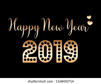 New Year Greeting Card for 2019