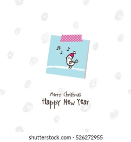 New year greeting card with copy space