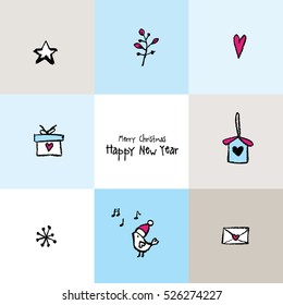 New year greeting card with copy space.
