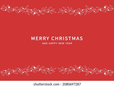 New Year greeting card design with stylized Christmas tree. Vector illustration. Christmas tree logo.